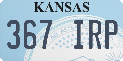 KS license plate 367IRP