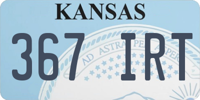 KS license plate 367IRT