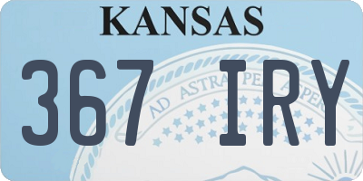 KS license plate 367IRY