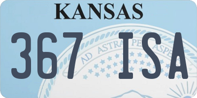 KS license plate 367ISA