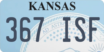 KS license plate 367ISF