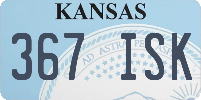KS license plate 367ISK