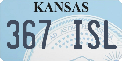 KS license plate 367ISL