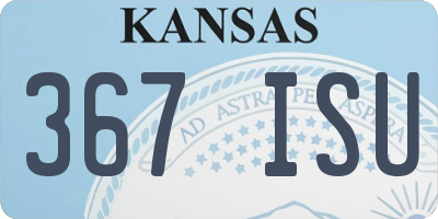 KS license plate 367ISU