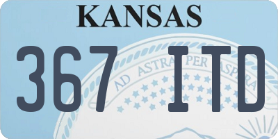 KS license plate 367ITD