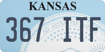 KS license plate 367ITF