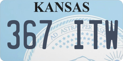 KS license plate 367ITW