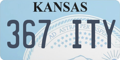 KS license plate 367ITY