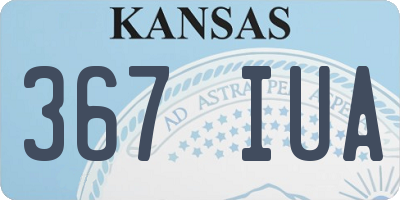 KS license plate 367IUA