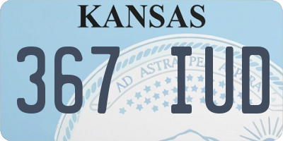 KS license plate 367IUD