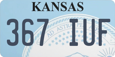 KS license plate 367IUF