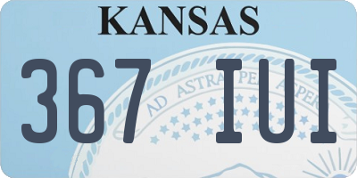 KS license plate 367IUI