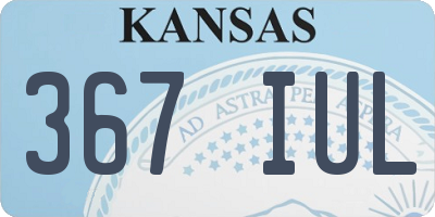 KS license plate 367IUL