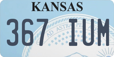 KS license plate 367IUM
