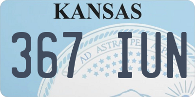 KS license plate 367IUN
