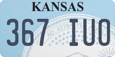 KS license plate 367IUO