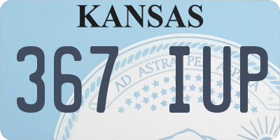 KS license plate 367IUP