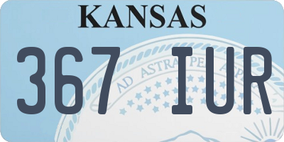 KS license plate 367IUR