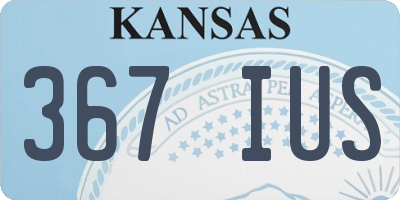 KS license plate 367IUS