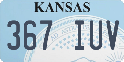 KS license plate 367IUV
