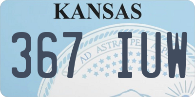 KS license plate 367IUW