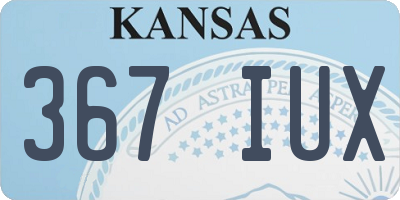 KS license plate 367IUX