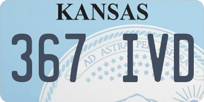 KS license plate 367IVD
