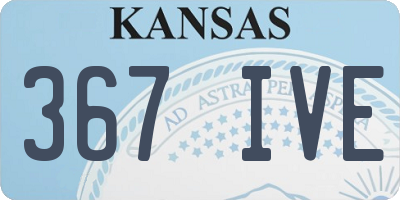 KS license plate 367IVE