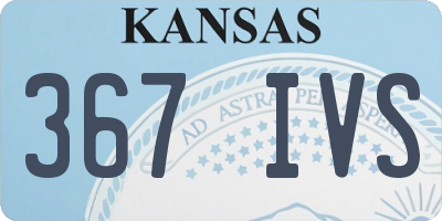 KS license plate 367IVS