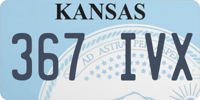 KS license plate 367IVX