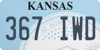 KS license plate 367IWD