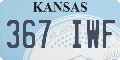 KS license plate 367IWF