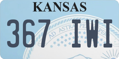 KS license plate 367IWI