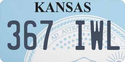 KS license plate 367IWL