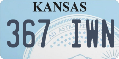 KS license plate 367IWN