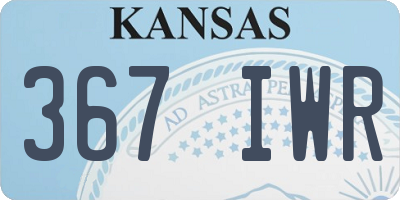 KS license plate 367IWR