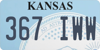 KS license plate 367IWW