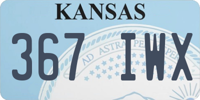 KS license plate 367IWX