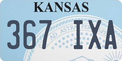 KS license plate 367IXA