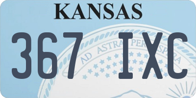 KS license plate 367IXC