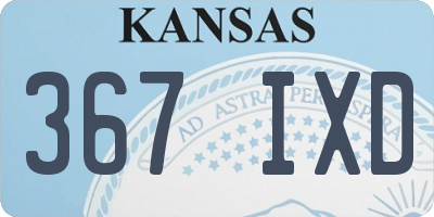 KS license plate 367IXD