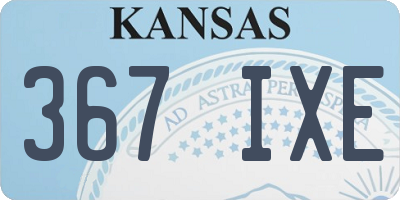 KS license plate 367IXE