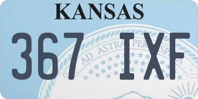 KS license plate 367IXF