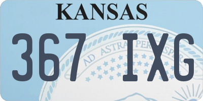 KS license plate 367IXG