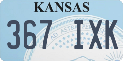 KS license plate 367IXK