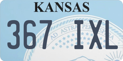 KS license plate 367IXL