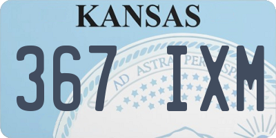 KS license plate 367IXM