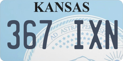 KS license plate 367IXN