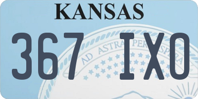 KS license plate 367IXO