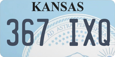 KS license plate 367IXQ